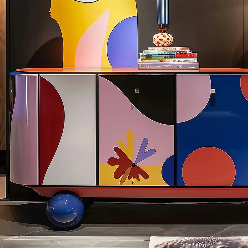 Armário de armazenamento doméstico de luxo, madeira sólida, design moderno, entrada, apartamento, sala de estar, móveis com cor personalizada, armazenamento durável