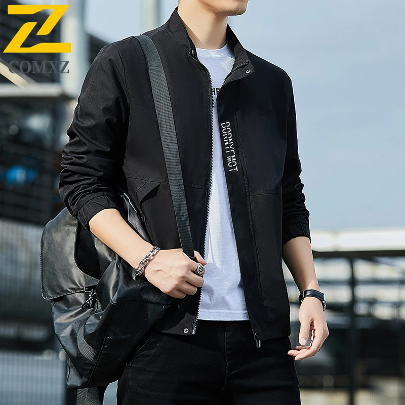 

Korean Men's Jacket Spring and Autumn Thin Edition 2025 New Men's Stand Up Collar Coat Loose Breathable Sports Windbreaker