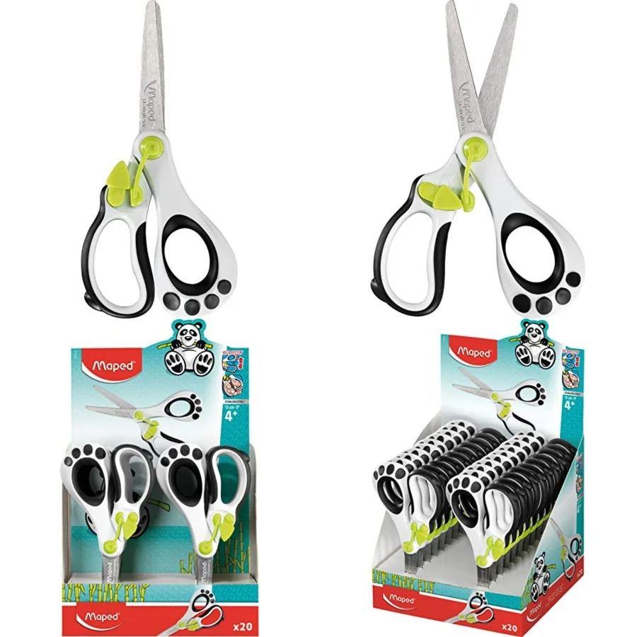 

Helix USA - Spring-Assisted Educational Scissors, 5 Inch - Crafting School Projects - Safe Cutting - Ergonomic Design - Pack of