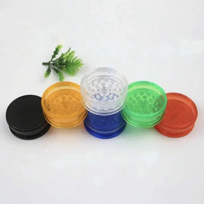 Herb Grinder 3-Layer Grinder Manual Plastic Cigarette Grinding Machine Diameter 60mm Portable Circular Herb Grinder