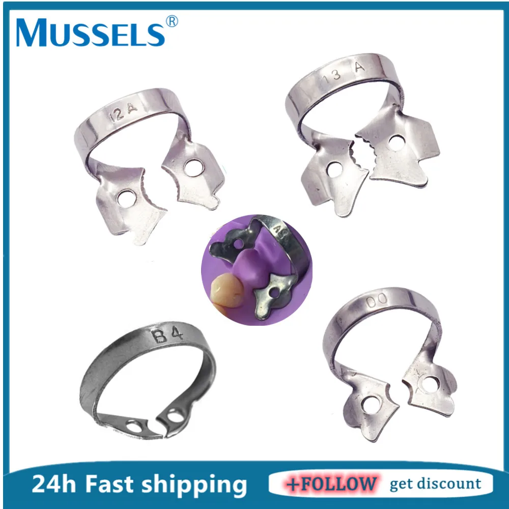 

Dental Rubber Dam Clamp Stainless Steel Endodontic Restorative Dam Clip Holder Oral Orthodontic Material Dentistry Tool Clamps