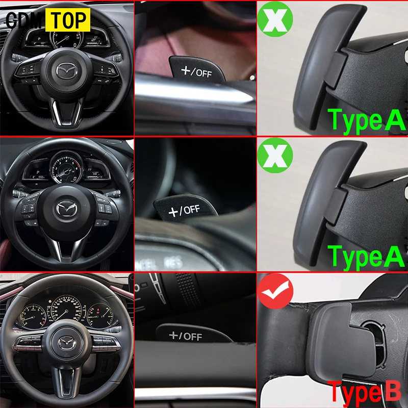 For Mazda Steering Wheel Paddle Shift Extension For Mazda 3 Axela CX30 CX-30 2020-2023 Carbon fiber Paddle Shift accessories