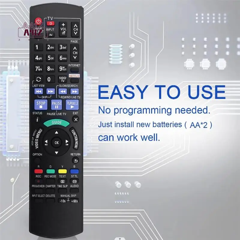 

A41Z-Replace N2QAYB001039 Remote For Panasonic DMRBWT750 DMRBWT955 DMRBWT750GL DMRBWT955GL