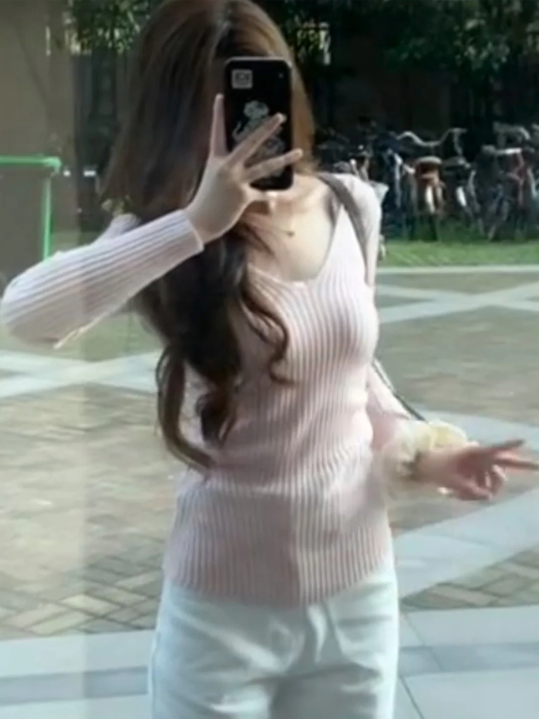 

Early Autumn V-ne oulder-baring Lazy Sle Women's Knitted Sweater Pink Sweet Youthful High Quali Top Faionable Casua...