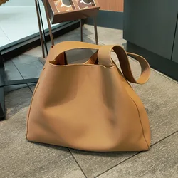 French Style Elegant All-match Tote Bags Commuter Large Capacity All-match Luxury Cowhide Shoulder Bags Versatile Casual Bolsos