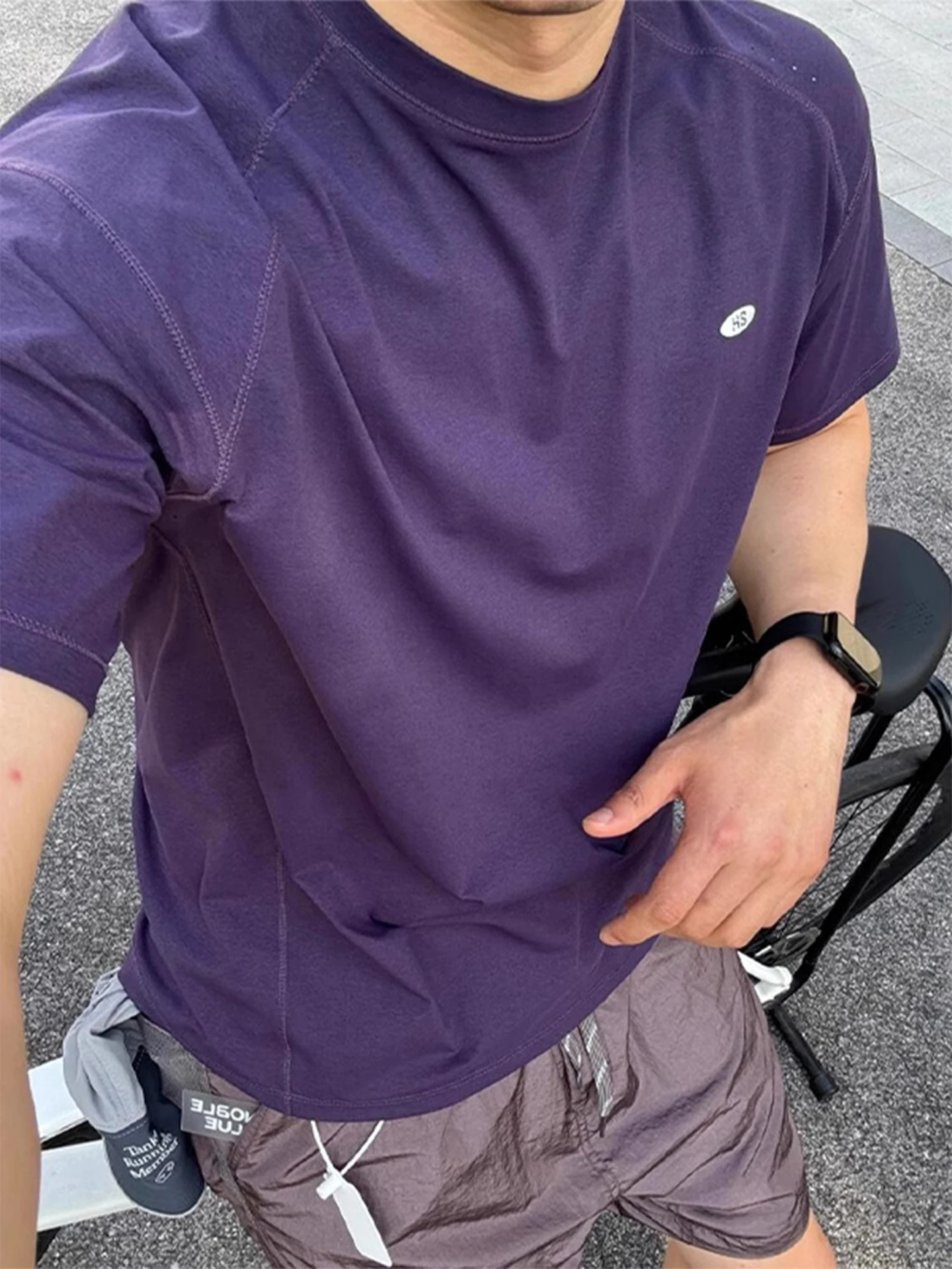 

Мужская футболка для фитнеса Quick Dry с технологией Cool Dry, с принтом Purple Dragon, для летних видов спорта на открытом воздухе, дышащая, с технологией Cool Dry