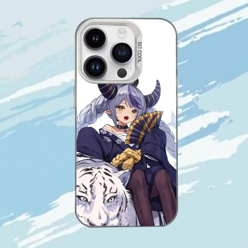 Funda de teléfono HOLOLIVE L-Laplus Darkness para iPhone 17,16,15,14,13,12,11, Mini,Pro,E,MAX, funda blanca mate a prueba de golpes