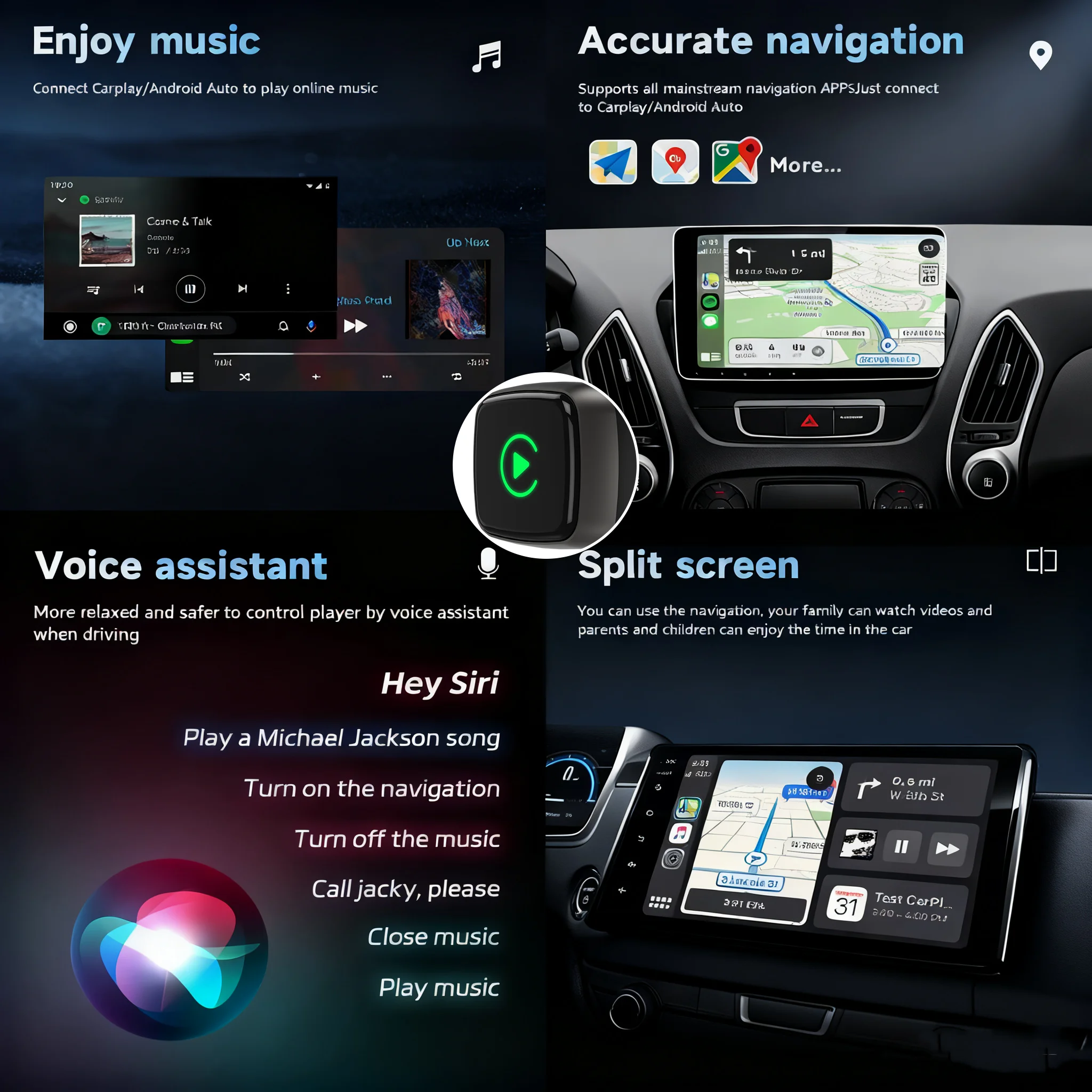 Wireless CarPlay Adapter for A - Travel Plug Type C recension och pris