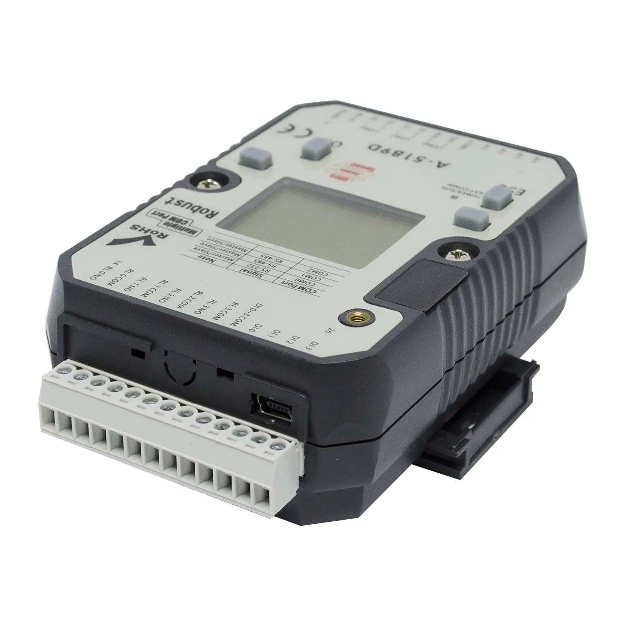 

LCD Screen PLC relay output Modbus PLC Controller 4DI 4DO(Relay) 4AI(0-10V)(A-5189D)