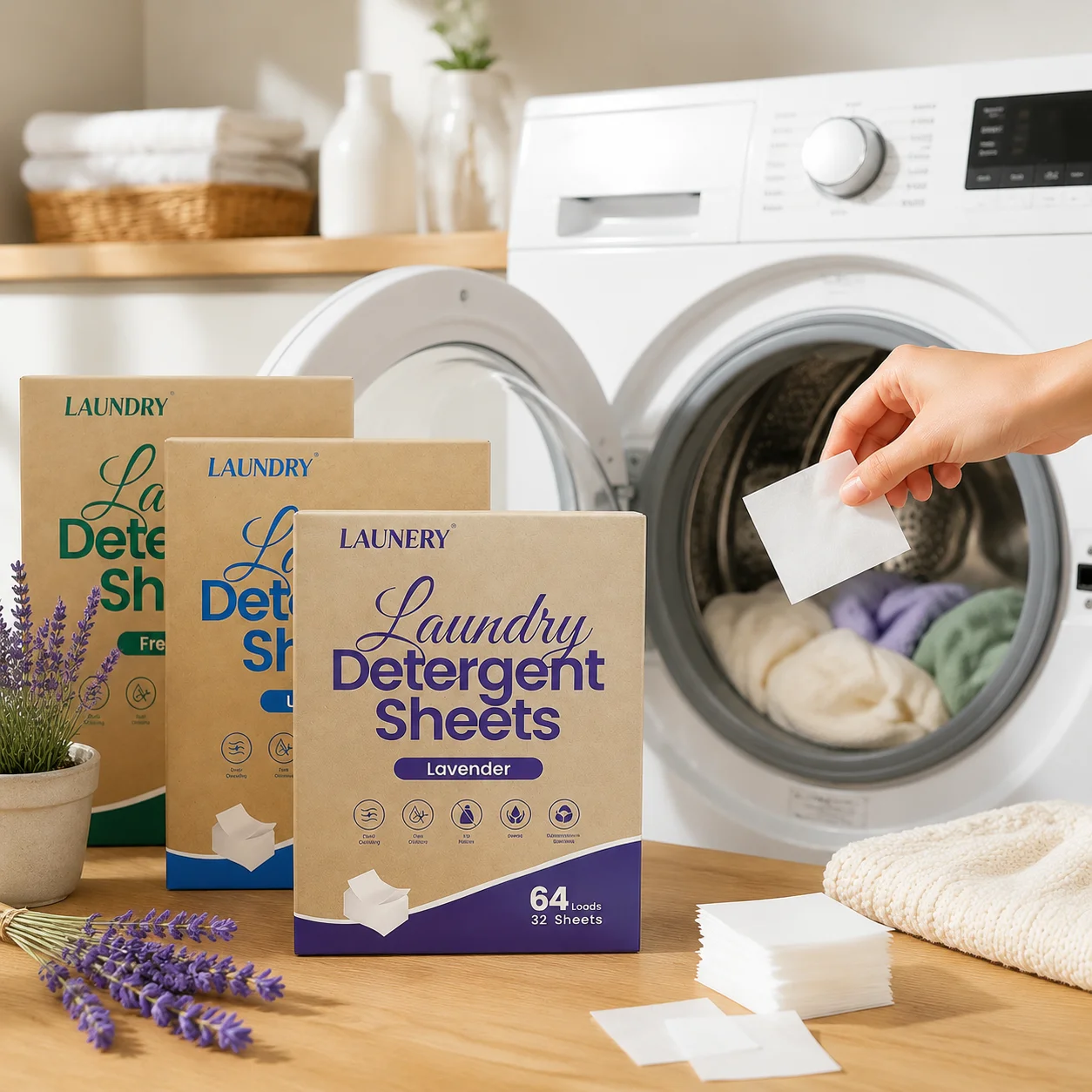 New 32pcs Colorful Catch Laundry Tablets Prevent Dye Transfer Achieve Bright Effects Suitable for Home And Commercial Use