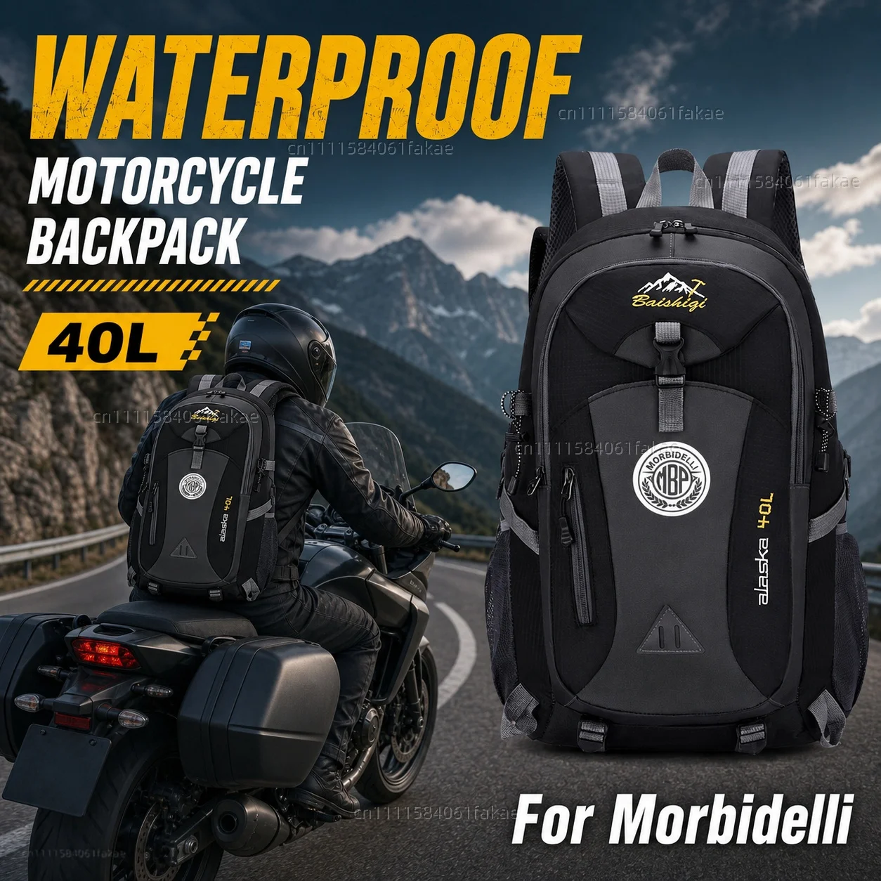 

For Morbidelli T 1002 VX 502 250X 125X Motorcycle Backpack 40L Waterproof Travel Backpack Outdoor Hiking Camping Daypack