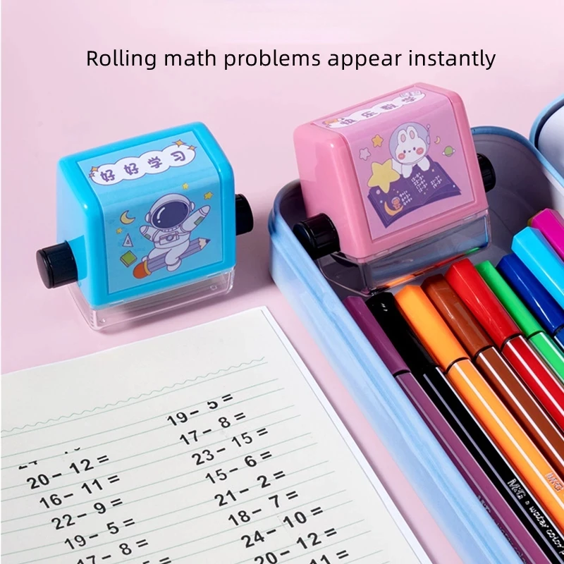 Arithmetic Rolling Stamp Addition and Subtraction Question Stamp Within 100 Pupils Math Practice Questions Digital Roller Type