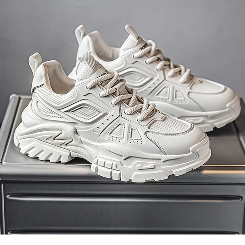 

Мужские кроссовки, весна-осень 2023, новая модная повседневная спортивная обувь с дышащей сеткой, студенческие уличные кроссовки на платформе со шнуровкой