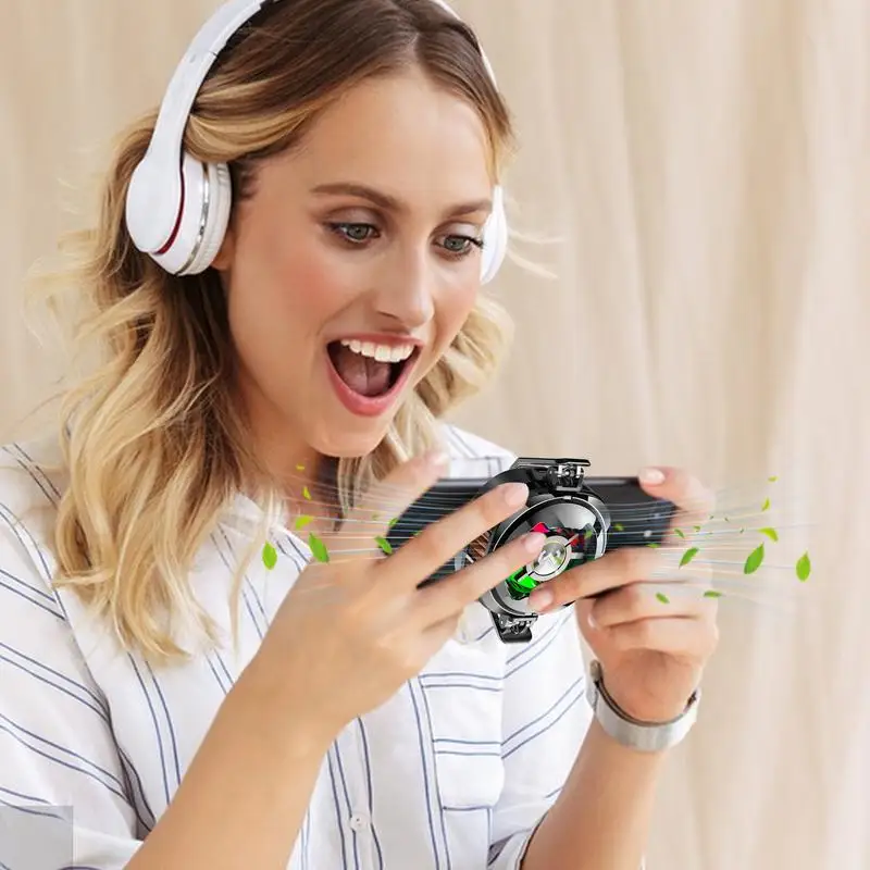 Cellphone Radiator 3 Speeds Smartphone Cooling Fan Phone Semiconductor Radiator Portable Phone Cooler For Live Streaming Outdoor