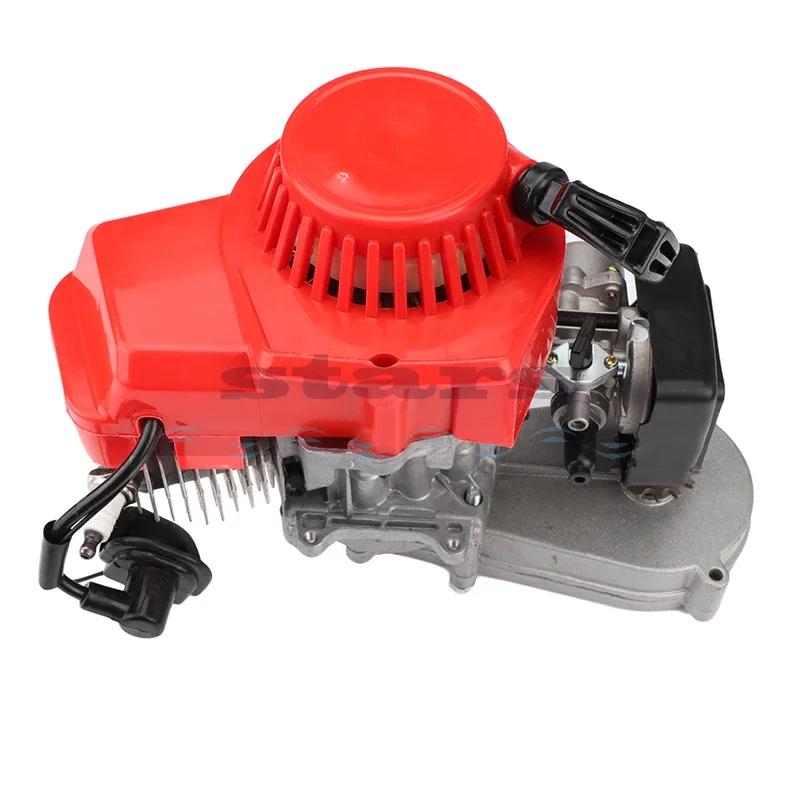 

47cc 49cc 2-тактный двигатель с тяговым пуском и коробкой передач для универсального мотоцикла, мини-мотор, пит-байк, квадроцикл, 4 колеса