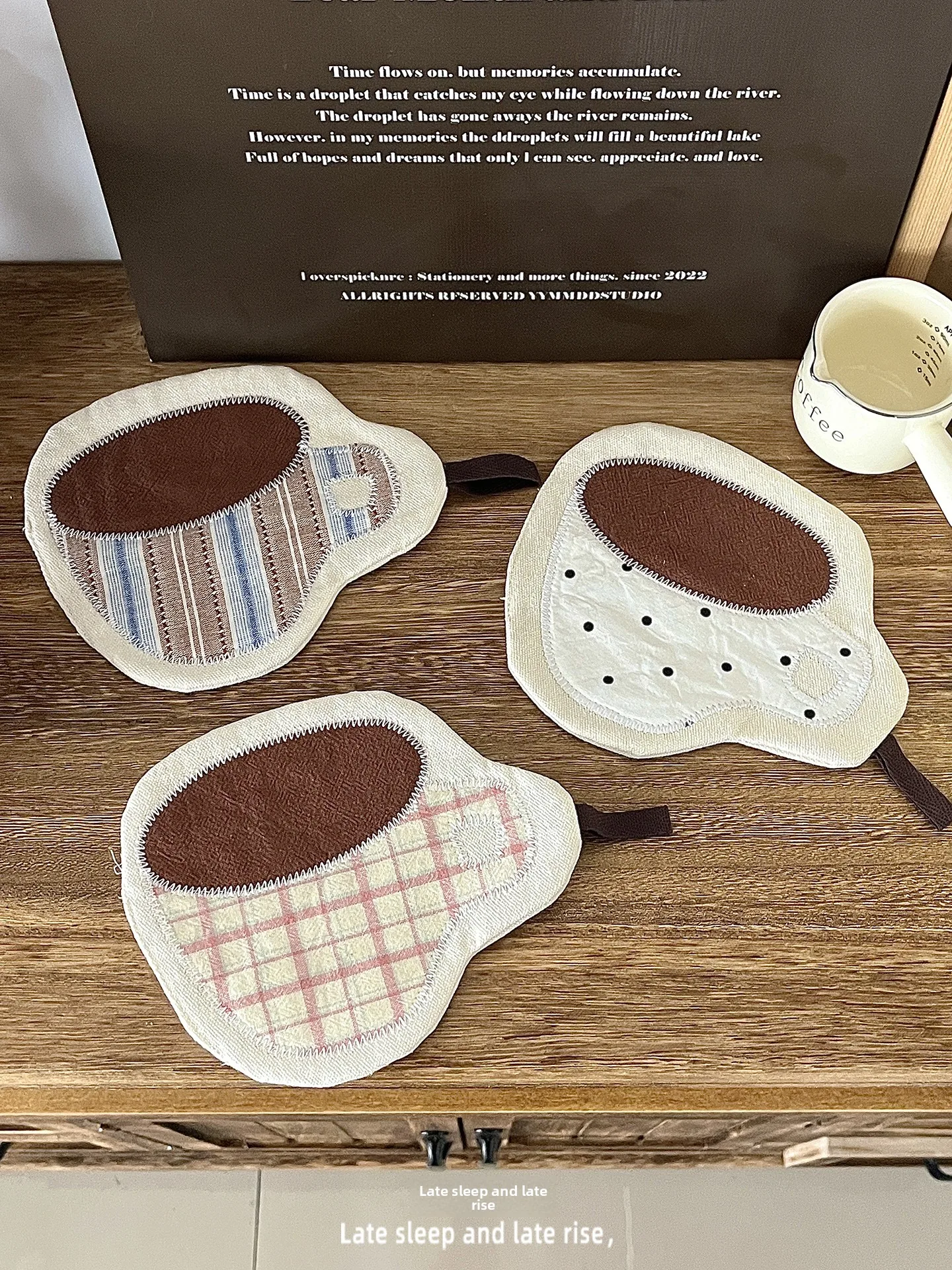 Cute Cartoon Heat-Resistant Coaster Table Decorative Pad Coffee Cup Mat Creative Cultural Gift Festive Soft Healing Series