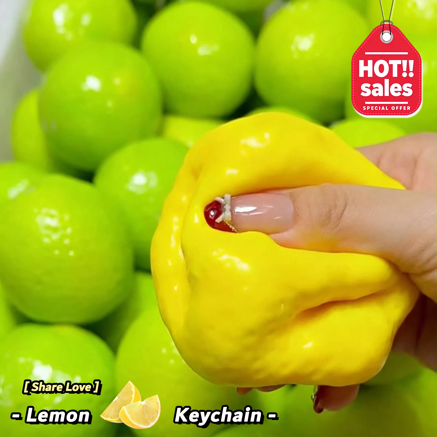 Handmade Crispy Lemon Squeeze Toy Color Changing Lemon Ball Squishy Fidget Toy Asmr Sensory Stress Relief Toy