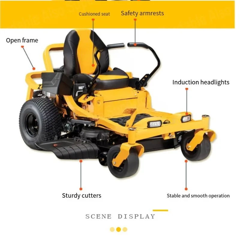 Rasenauto ZT146 Aufsitzrasenmäher Rasenmäher Auto Gartenplatz Rasengrünungsmäher Auto 15 Gänge 70 l Rasenbox