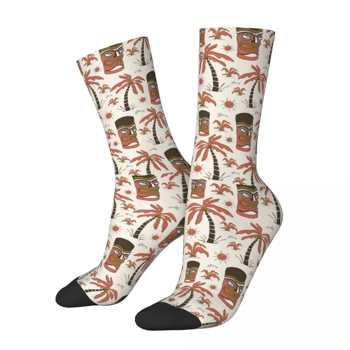 Hawaii Tiki Tropical Pattern Socks Men Women Fashion Socks Novelty Spring Summer Autumn Winter Socks Gift