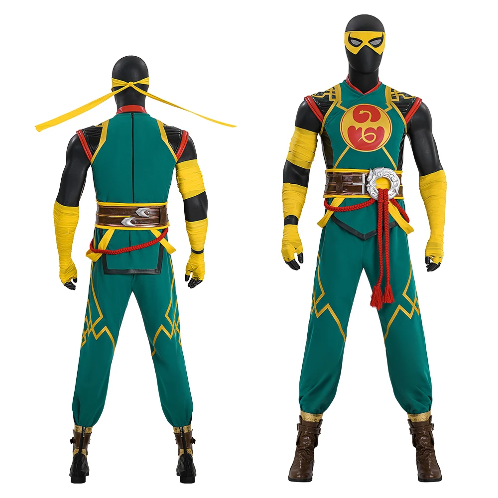 Disfraz de Cosplay de Iron Fist de Manluyunxiao para Hombre, Conjunto Completo, Talla para Halloween, Navidad, Comic Con