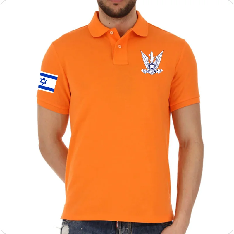 Armed Forces of Israel Israeli IL Jewish ISR Military Air cotton short sleeve Polo shirts Men Business & Fashion Solid jerseys