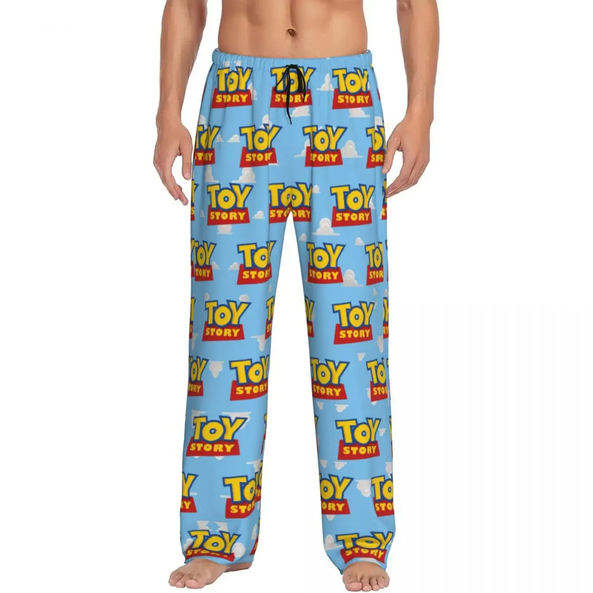 Pantalones de pijama con logotipo de Toy Story para hombre con estampado personalizado, animación, nueva ropa de dormir, pantalones de salón para dormir con bolsillos