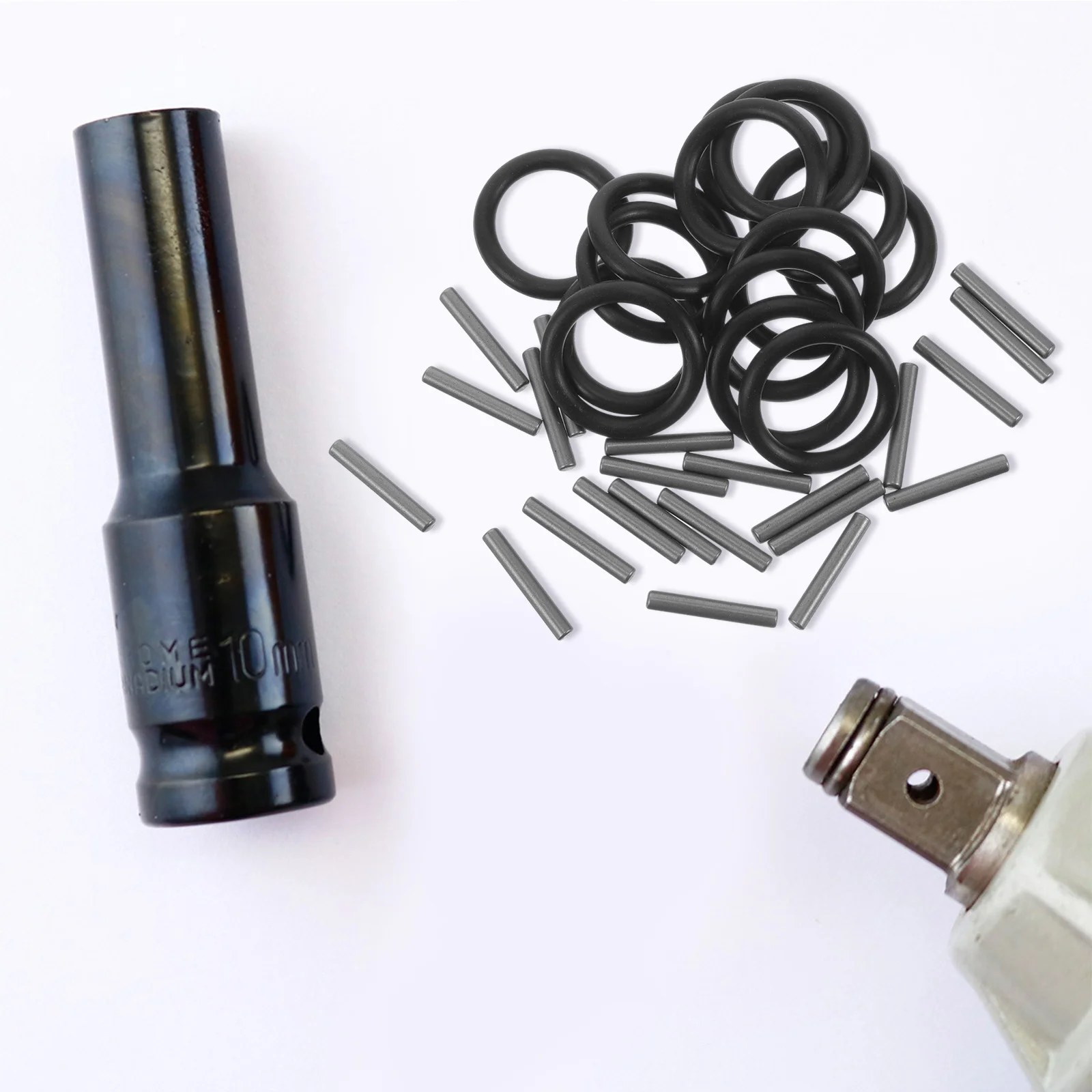 10 комплектов уплотнительных колец, резиновый ударный гайковерт, фиксатор сверла, замена торцевого штифта, размер 22-34, уплотнение, долговечность, стабильность, безопасность
