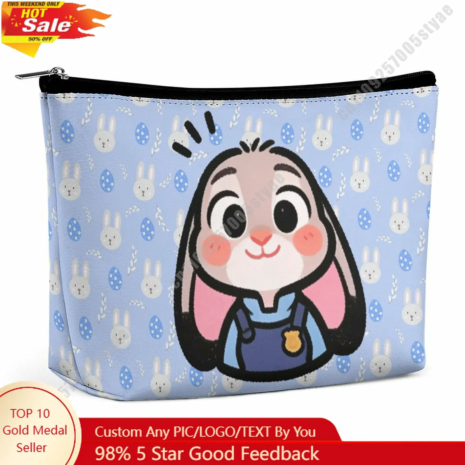 

Judy Hopps Cosmetic Bag Disney Cartoon Role DIY Customized Graphic Design Personalized Creation Holiday Gift Cosmetic Storage