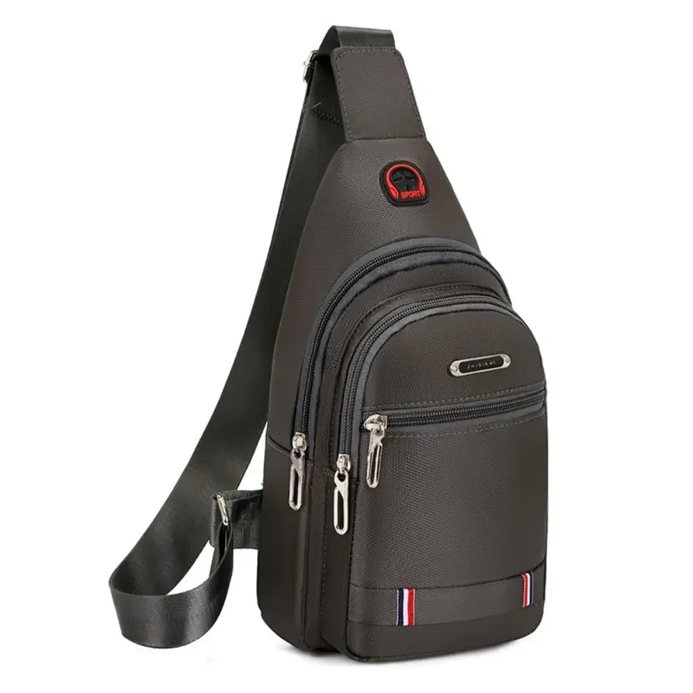 Schwarz Grau Braun Männer Messenger Bags Neue Rechteck Oxford Tuch Männer Umhängetasche USB Ladung Schulter Tasche Männlichen 3 Zipper Tasche