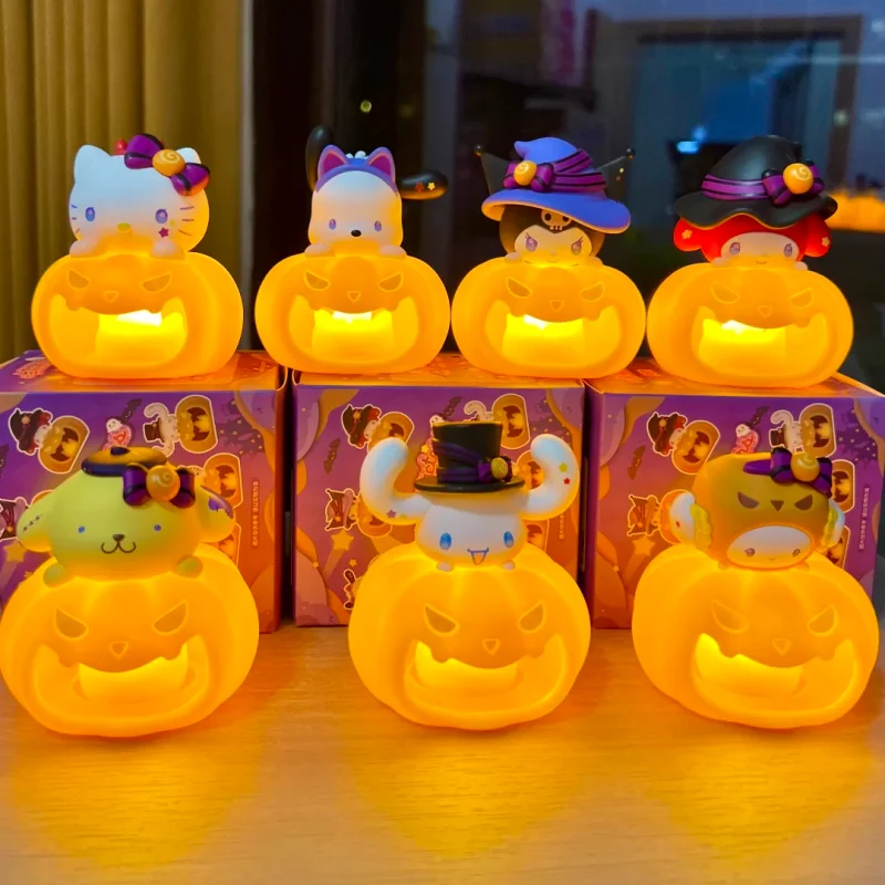 

В наличии Miniso Sanrio Family Troublemaker Series Тыква Ночник Слепая коробка Милый орнамент Тайный светящийся подарок Подарок на Хэллоуин
