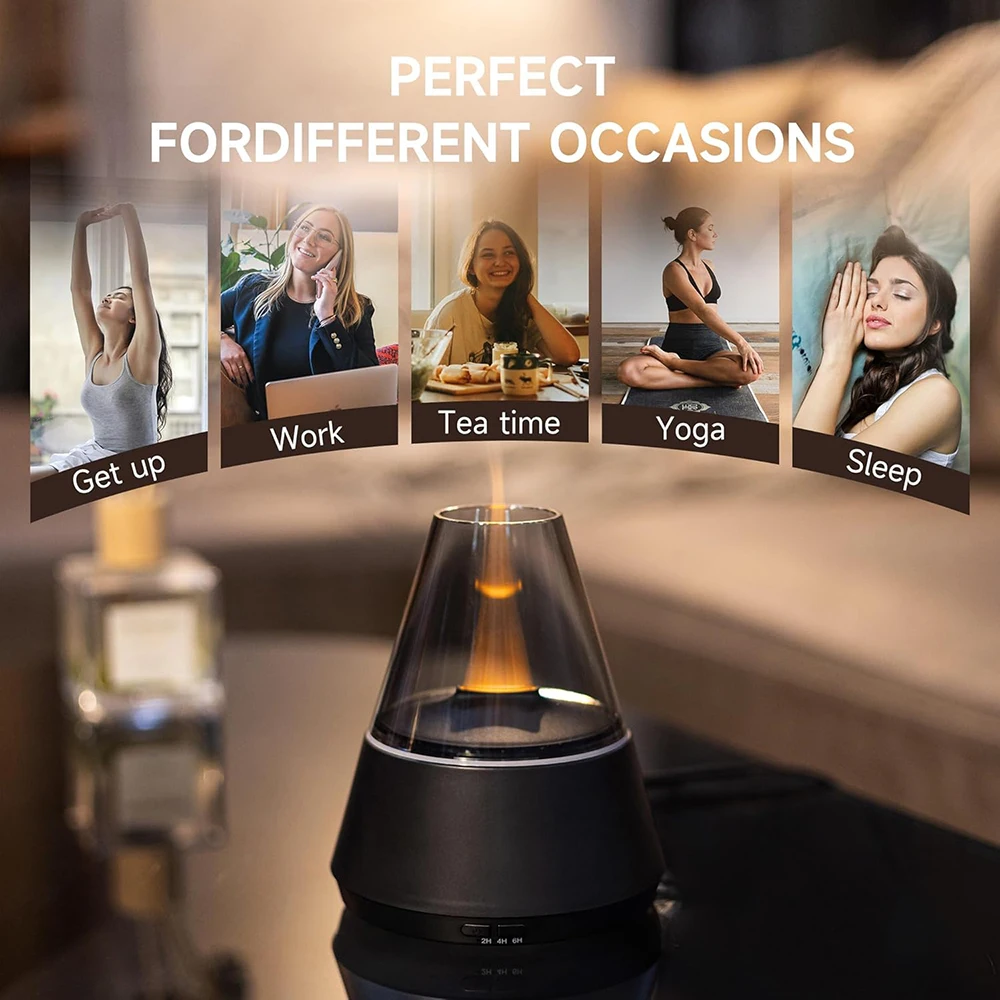 

Стильный диффузор эфирного масла — компактный USB-аппарат для ароматерапии для дома/офиса/спальни | Емкость 120 мл | 2-6 часов тумана