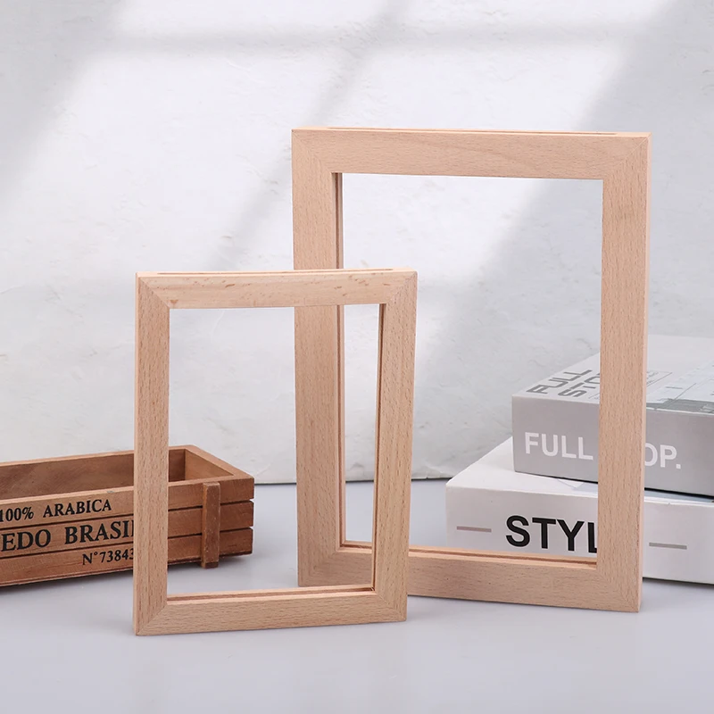 Glowing Photo Frame Table Picture Frames Luminous Holder Simple 3D Light Decor LED Light Wooden USB LED Picture Frame