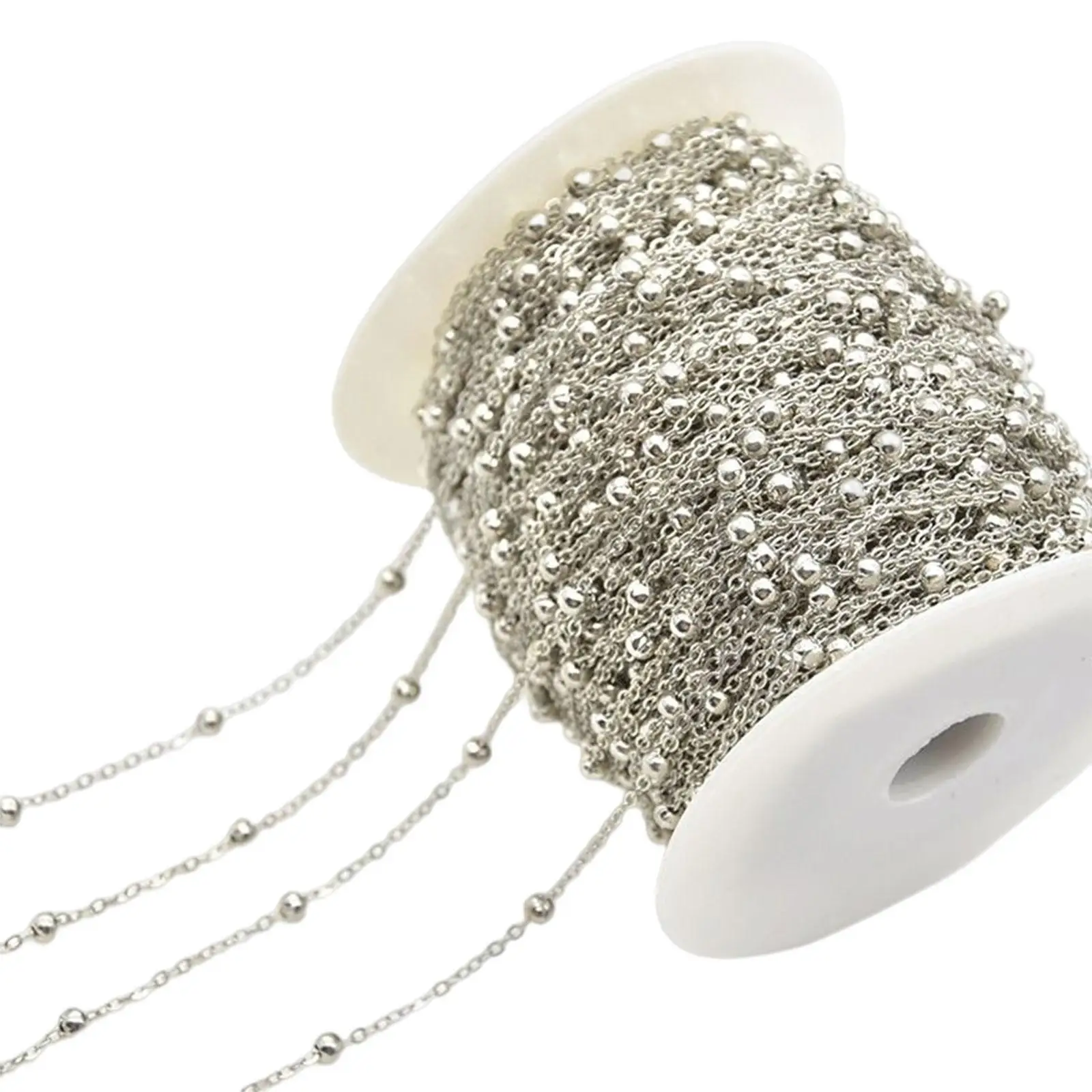 Ball Chain Earrings Key Rings Jewelry Findings Making Decors Rustproof Wedding Party Supplies DIY Craft Bracelet 10M Bead Chain