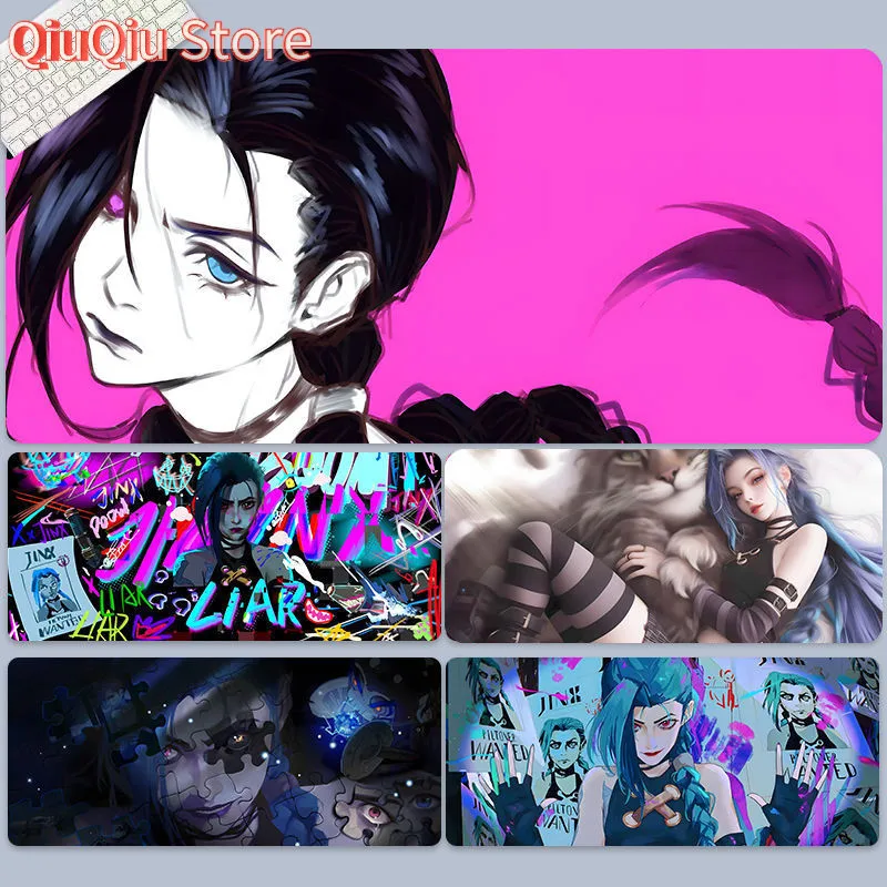 

Коврик для мыши Jinx, большой игровой игровой настольный коврик для офисного компьютера, удобный утолщенный противоскользящий коврик для стола