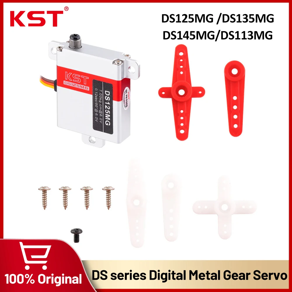 

KST DS125MG /DS135MG/ DS145MG/DS113MG Servo Motor Digital Metal Gear Micro Servo for Fixed-wing FPV Drone Helicopter RC Models