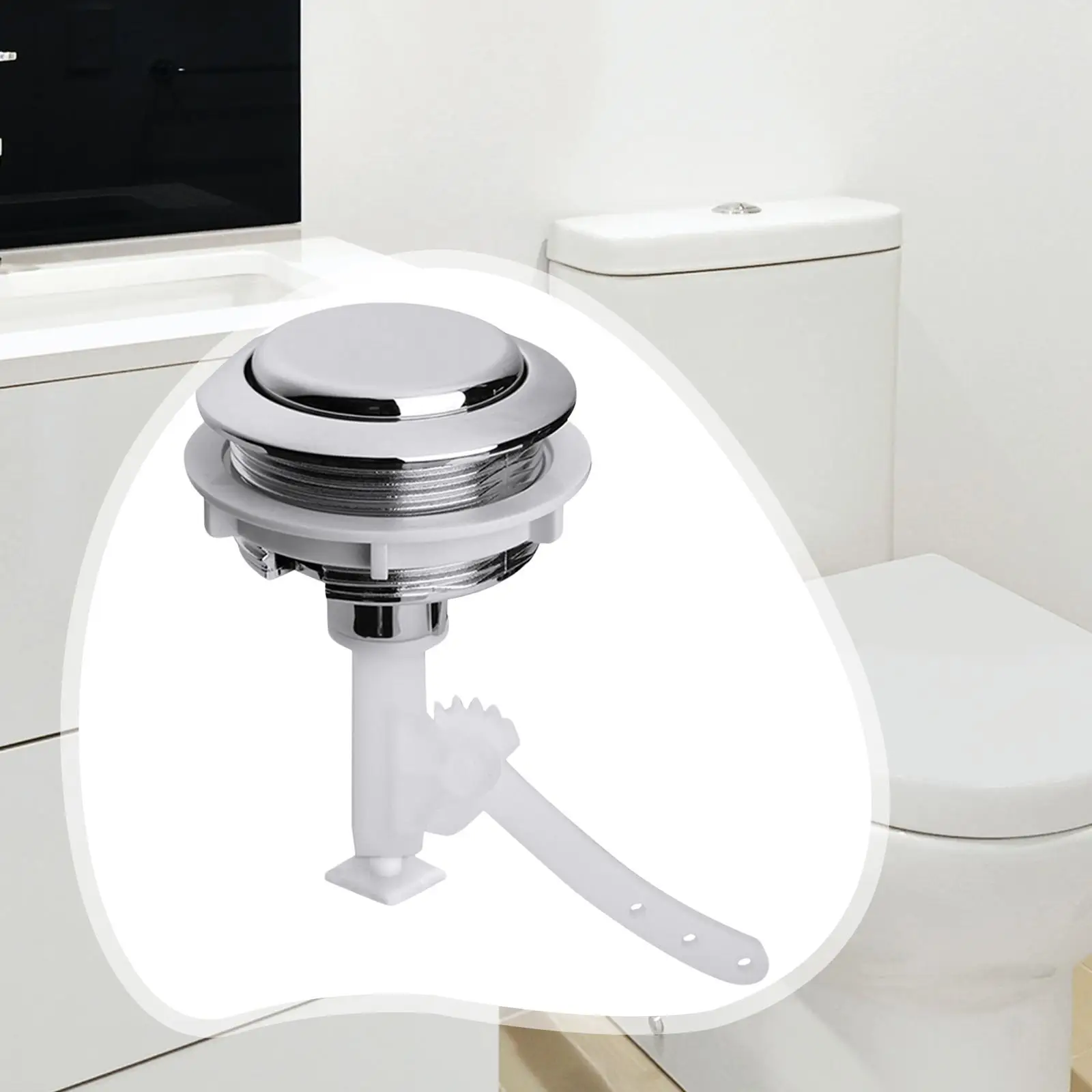 

Кнопка для унитаза пластиковая, одинарная, круглая, нажимная, аксессуар для ванной комнаты, для дома и отеля, сменная