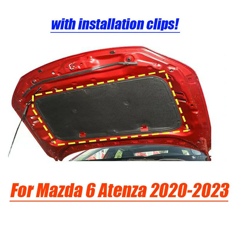 

Капот автомобиля, изоляция двигателя, хлопок, черный для Mazda 6 Atenza 2020-2023