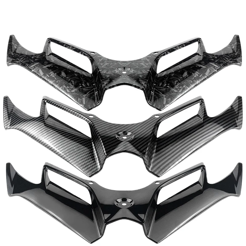 Motorcycle Front Fairing Aerodynamic Winglet Wing Cover Trim For Yamaha Nmax Nmax125 Nmax155 2020-2022 Carbon Fiber Style