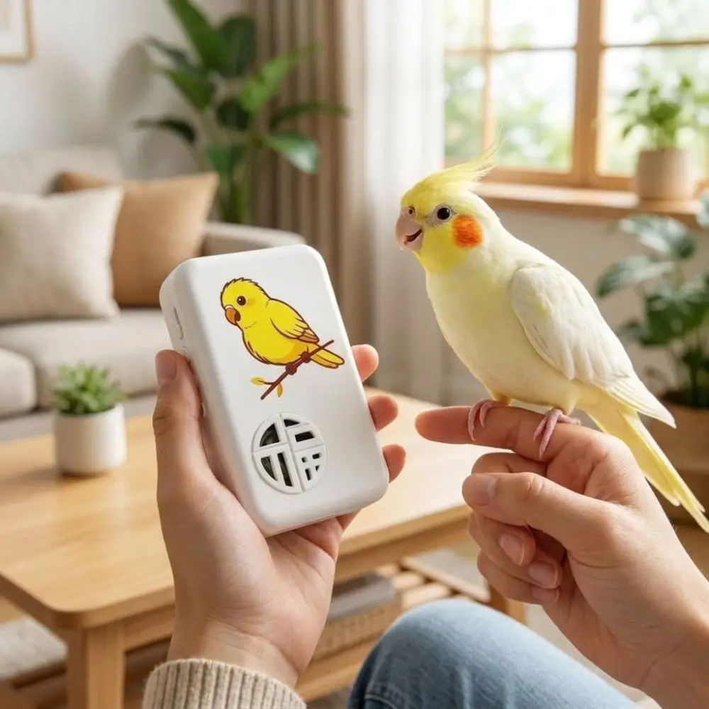 Recording Bird Talking Trainer Auto Cycle Interactive Speech Training Machine Playback Multi Segment Audio Bird Repeater