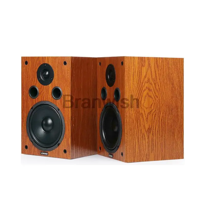 200W 6.5 Inch Desktop Two-Way Speaker High Power HiFi Audio Speaker Passive Bookshelf Surround Home Theater Speaker Sound Box