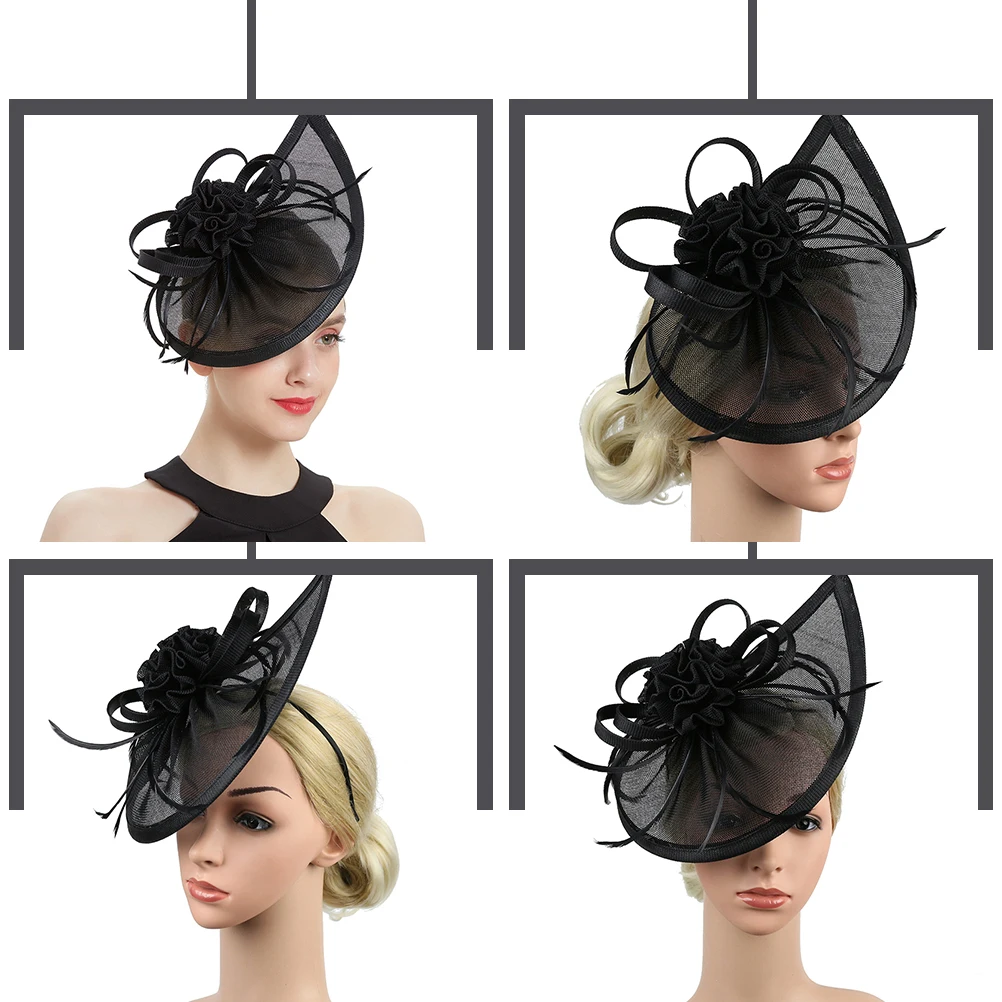 

Retro Fascinator Headband for Women Elegant Net Tulle Mini Hat with Beautiful Craftsmanship Perfect for Wedding Bridal Party Tea