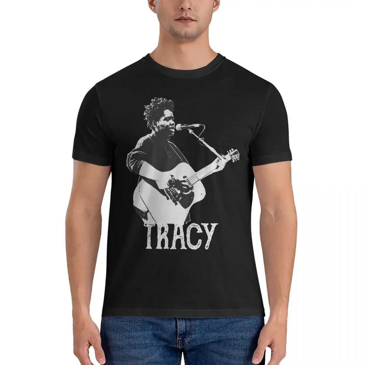 Album T-Shirts for Men T-Tracy Chapman Novelty Cotton Tee Shirt Crewneck Short Sleeve T Shirts Birthday Present Clothing