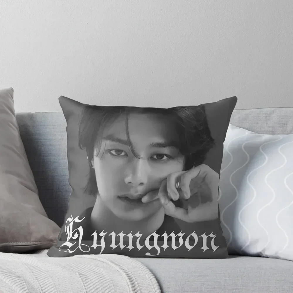 

Hyungwon Monsta X Throw Pillow christmas pillowcases anime girl Decorative Sofa Cushion Elastic Cover For Sofa pillow
