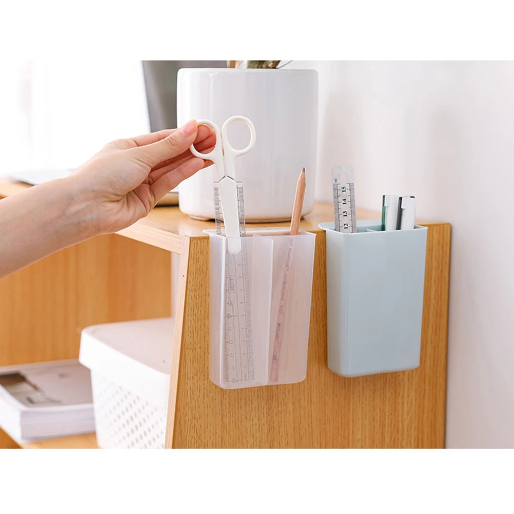 

3 pcs Pp Stationery Storage Box Desktop Organizer Pen Pencil Holder Wall Mountable Home Office Container Plastic File Box For