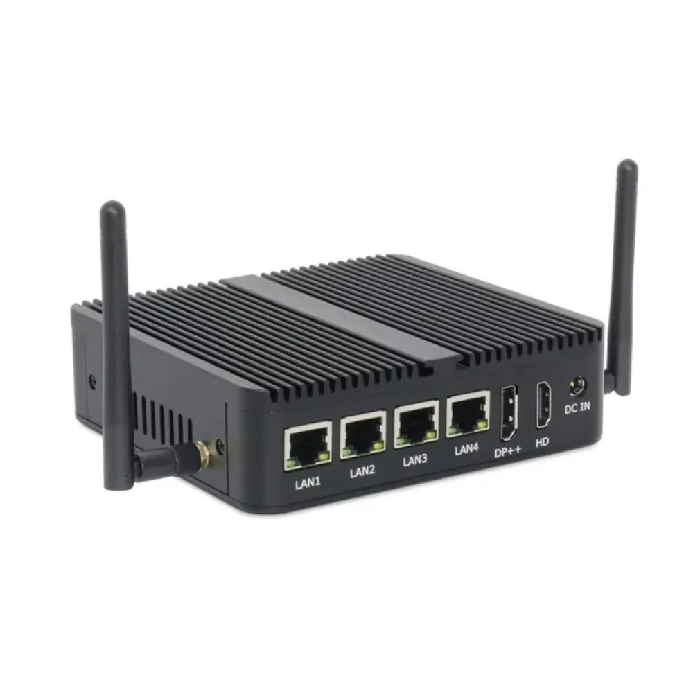 Linkleaps 4 2.5GbE LAN Pfsense Firewall Router Fanless Industrial Mini PC Embedded PC with N100 J6412 J5005 RS485 RS232
