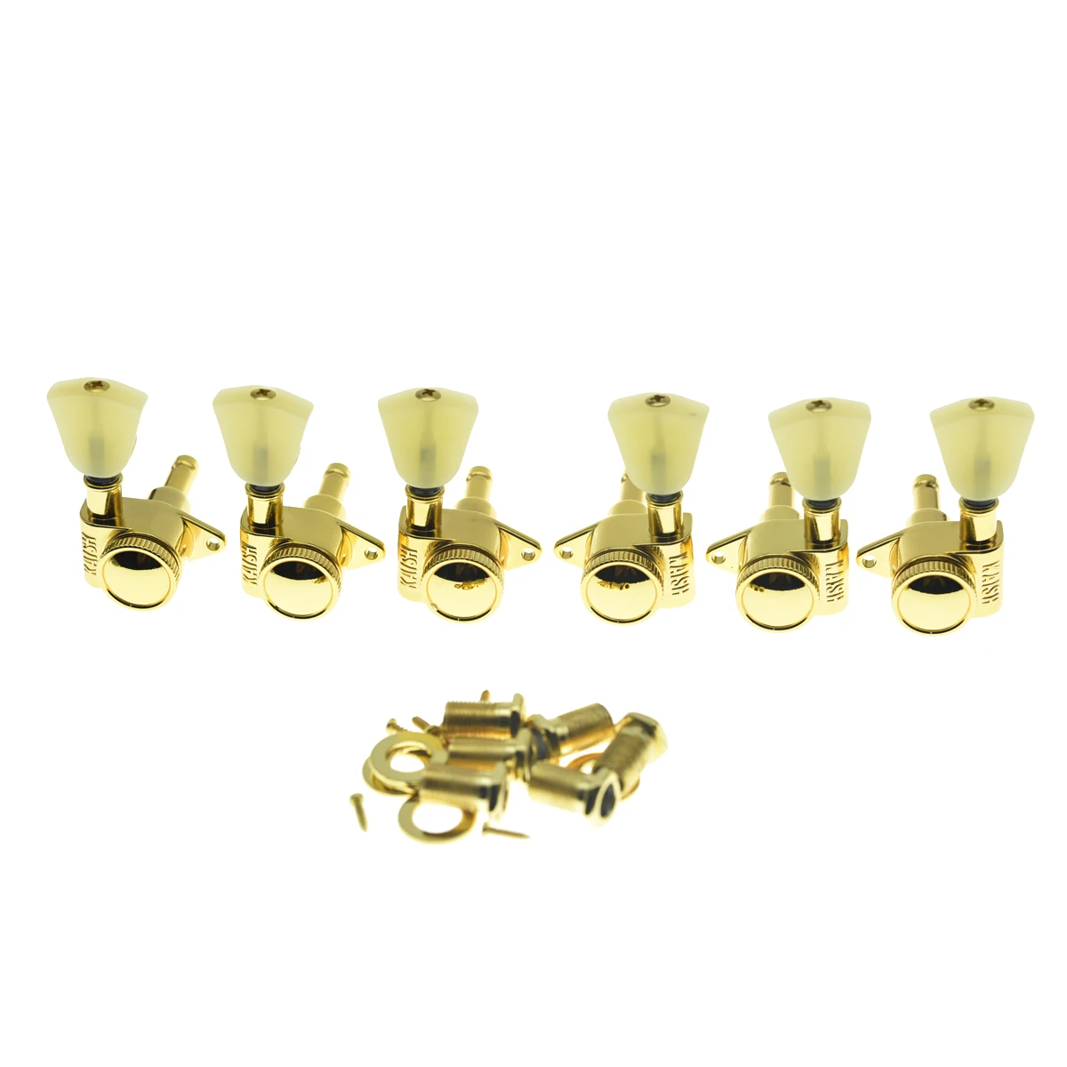 KAISH 3+3 Locking Tuners 21:1 Locking Tuning Machines Locking Tuning keys w/ Vintage Keystone Handle for USA LP/SG/ES/Acoustic