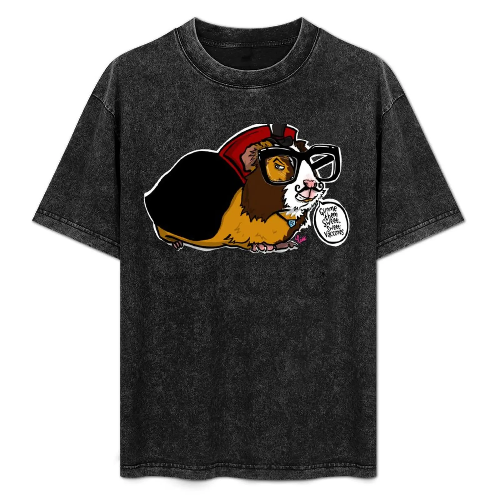 

Evil Guinea Pig (big ol’ glasses version) T-Shirt Casual All Match Short Sleeve T-Shirt