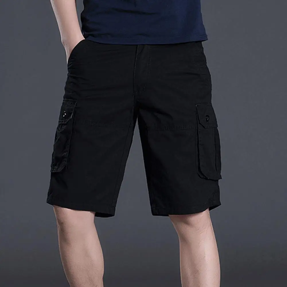 Summer Sport Shorts Men's Mid-rise Loose Fit Sport Shorts with Reinforced Pockets for Wear Button Zipper Fly Summer Shorts - view 3