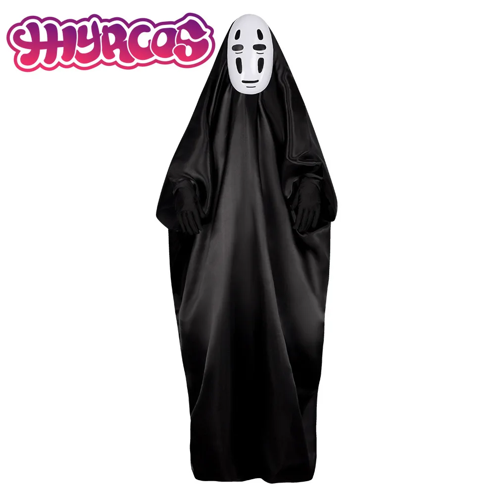 No Face Ghost Man Cosplay Costume Halloween Japanese Unisex For Kids Men Anime Carnival Party Adult Clothing Ghost Mask Gloves