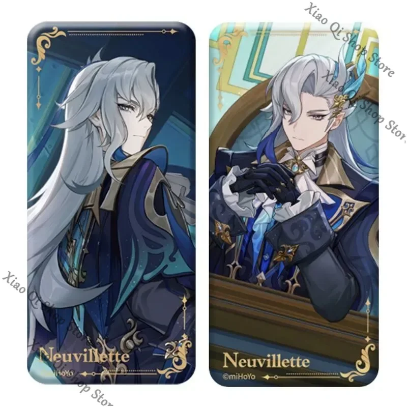 

Официальный натуральный Genshin Impact Neuvillette, квадратный значок из жести, квадратный элемент, мультяшный высокий уровень внешнего вида